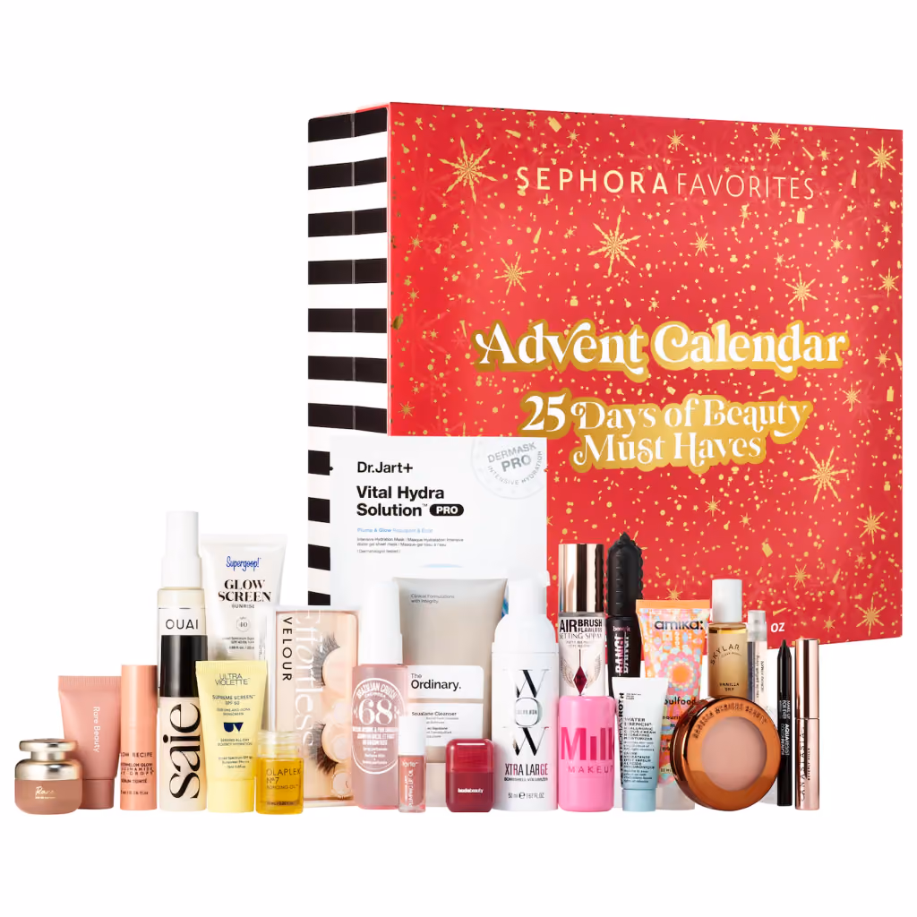Sephora Favourites USA 25 Days of Beauty Must Haves 2025 advent calendar contents, photograph 2 of 2