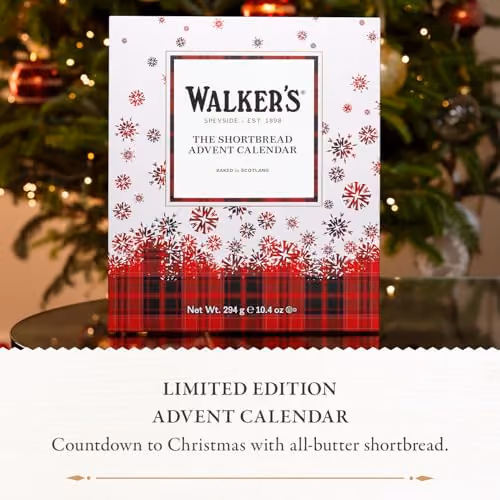 Walkers Shortbread 2025 advent calendar contents, photograph 1 of 5