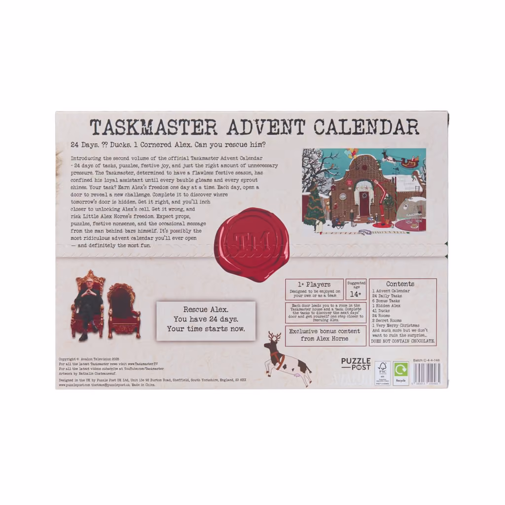 Taskmaster advent calendar volume 2, a task revealed