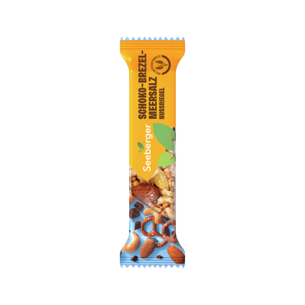 Seeberger Schoko-Brezel-Meersalz Nussriegel