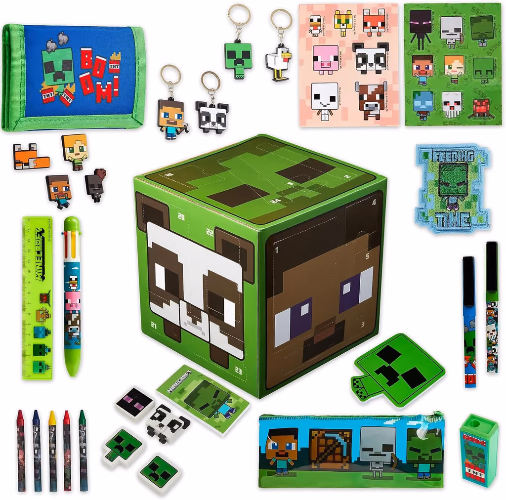 Minecraft Green Cube advent calendar contents, photograph 1 of 1