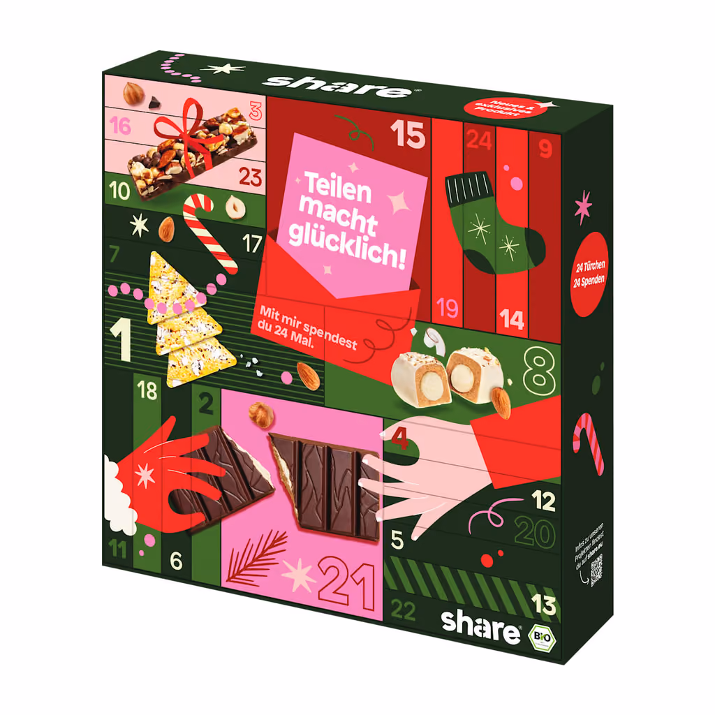 share Adventskalender 2026 Teilen macht glücklich, share advent calendar