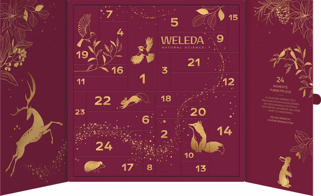 Weleda advent calendar 2026, opened