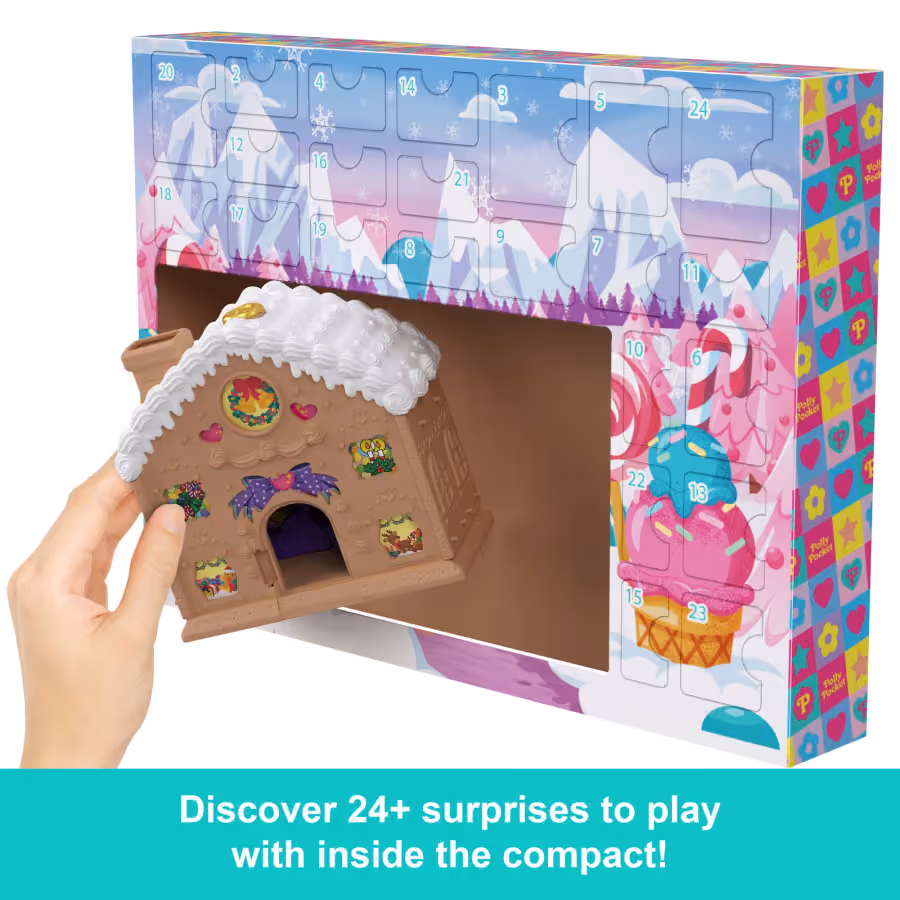 Polly Pocket Doll And Playset 2025 advent calendar contents, photograph 2 of 4