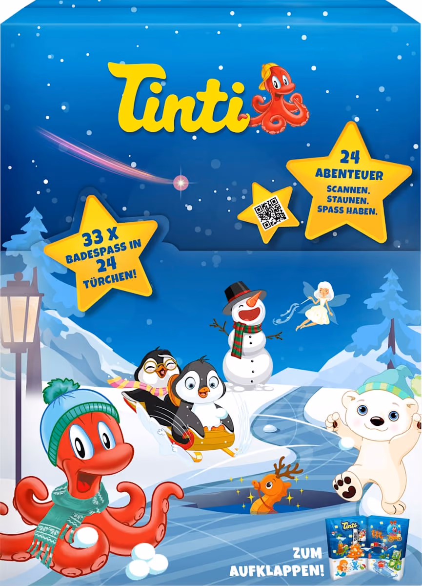Tinti Adventskalender 2026 Kinder Badeüberraschungen, Tinti advent calendar