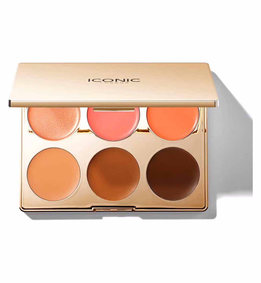 Iconic London Multi-Use Cream Blush, Bronze and Highlight Palette
