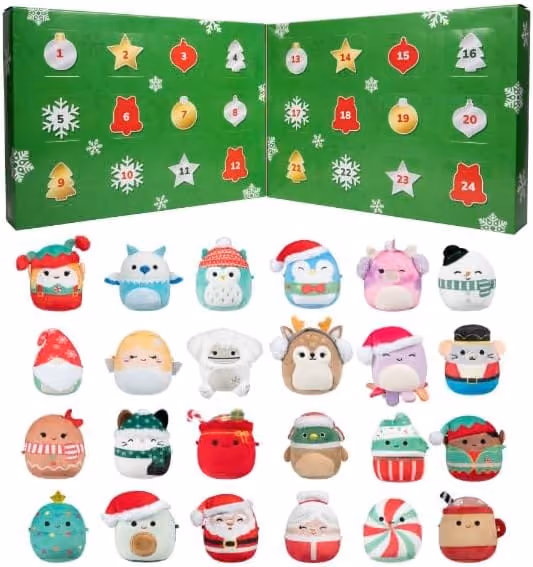 Micromallows Original by Squishmallows advent calendar contents, photograph 1 of 1