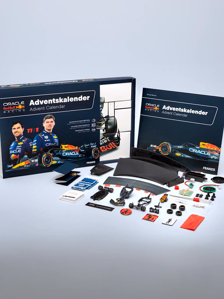 Red Bull Oracle Racing by Franzis advent calendar contents, photograph 1 of 2