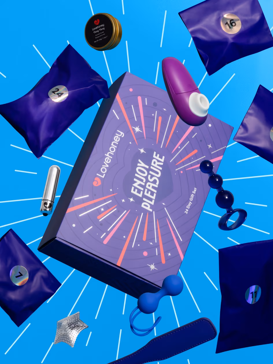 Lovehoney Enjoy Pleasure 2025 advent calendar contents, photograph 1 of 4