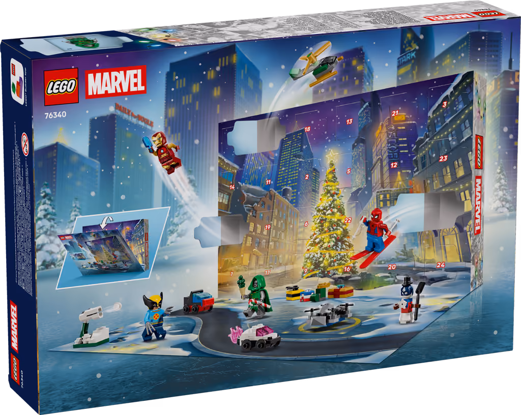 The back of the LEGO Marvel 2026 box