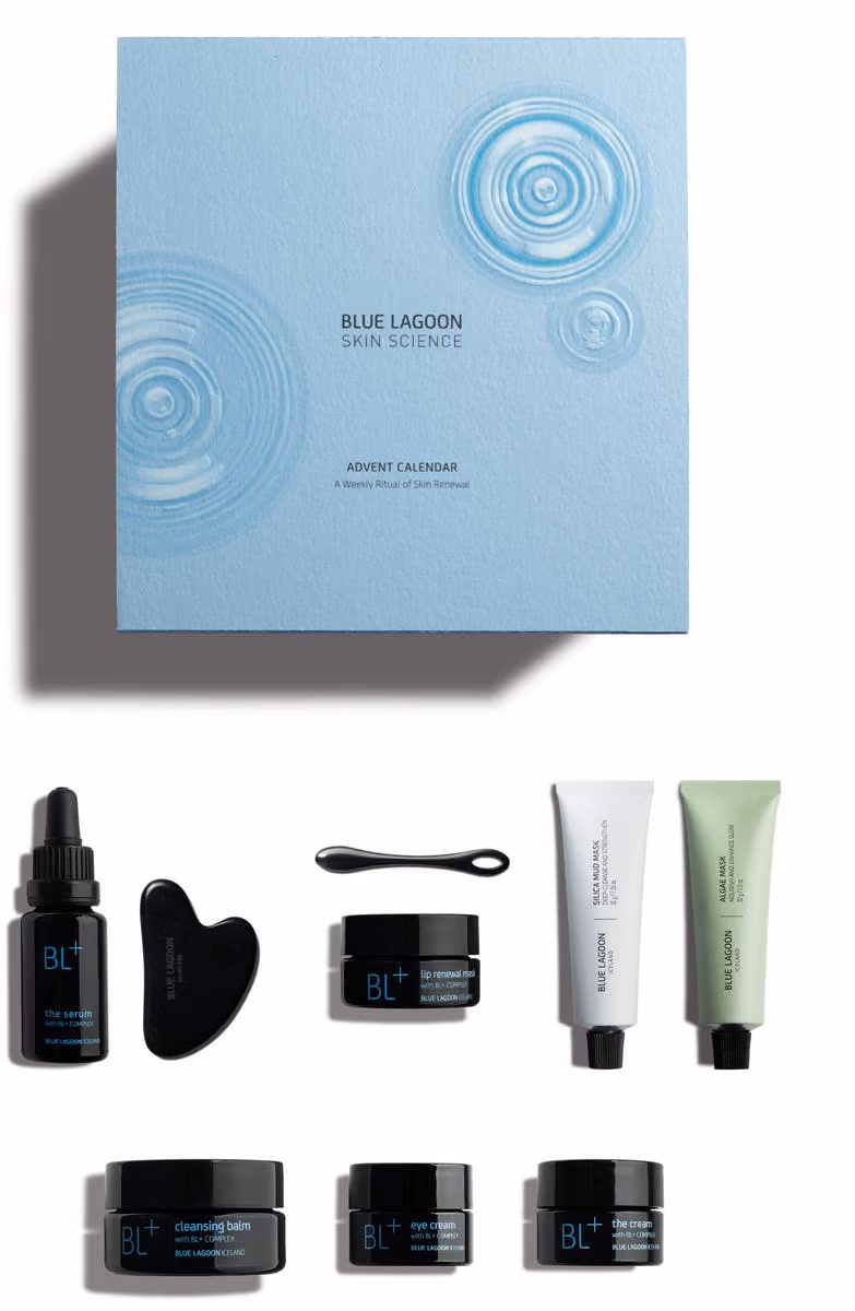 The closed blue box above the nine products