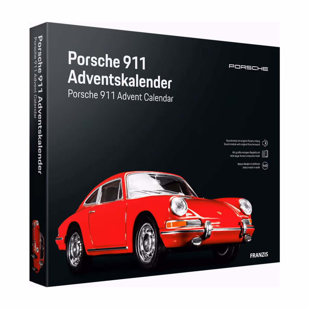 Porsche 911 with Collector's book, Porsche advent calendar