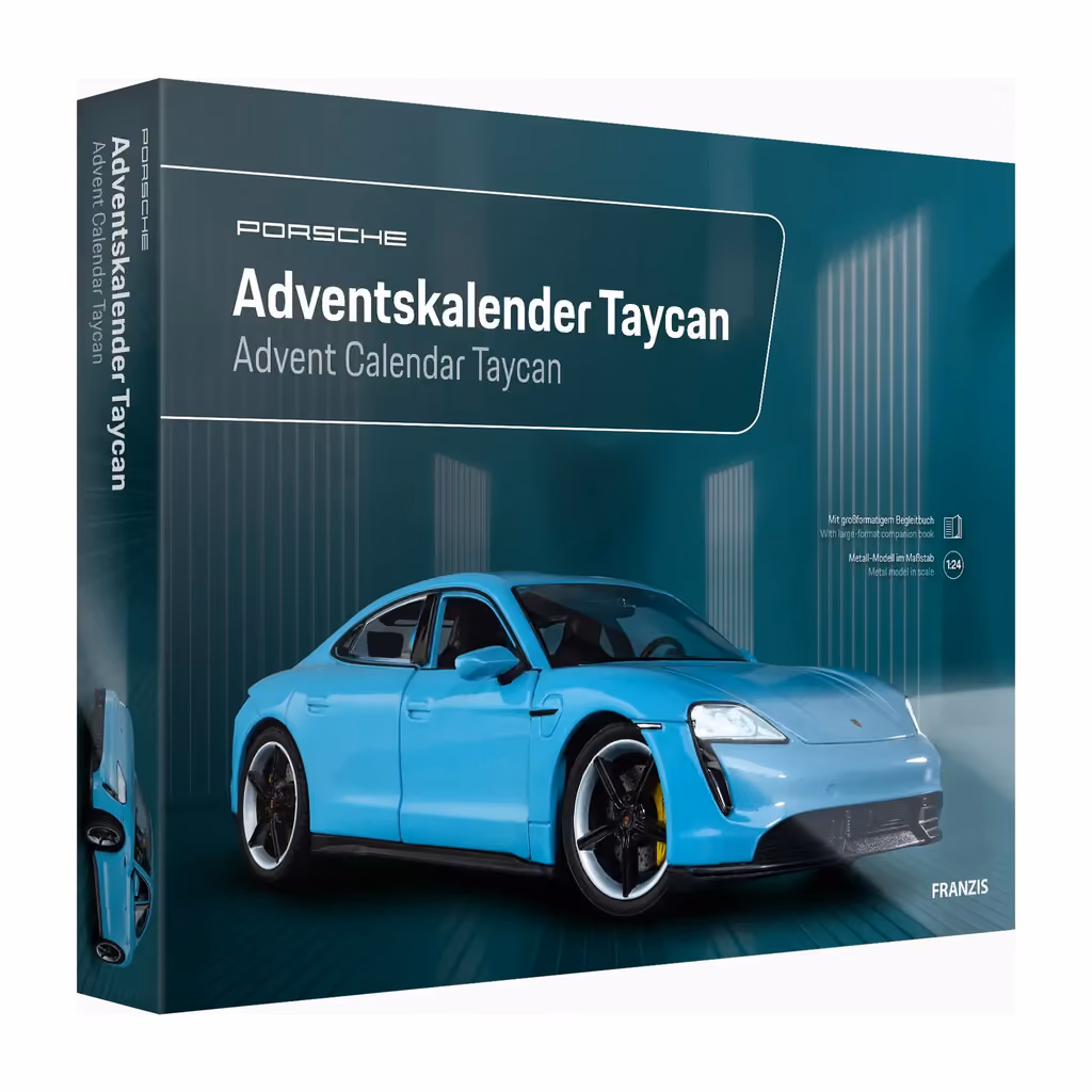 Porsche Taycan Frozen Blue, Porsche advent calendar