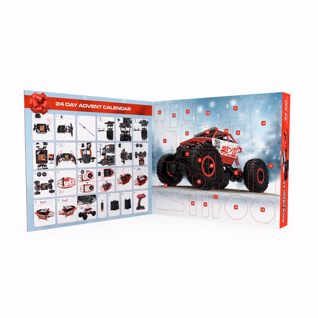 Menkind RED5 remote control car advent calendar, the finished crawler