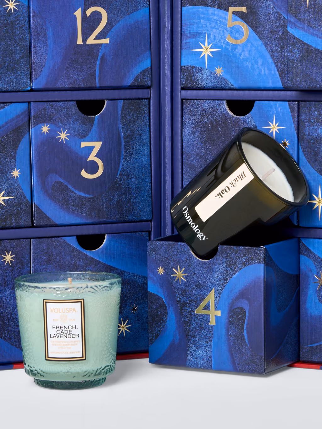 Drawers 3, 4 and 12 with the Voluspa and Osmology candles