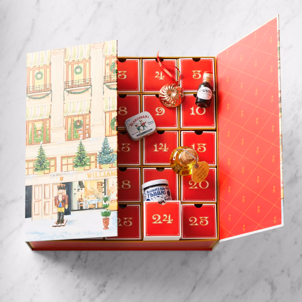 Chuck's Luxury advent calendar open with its drawers