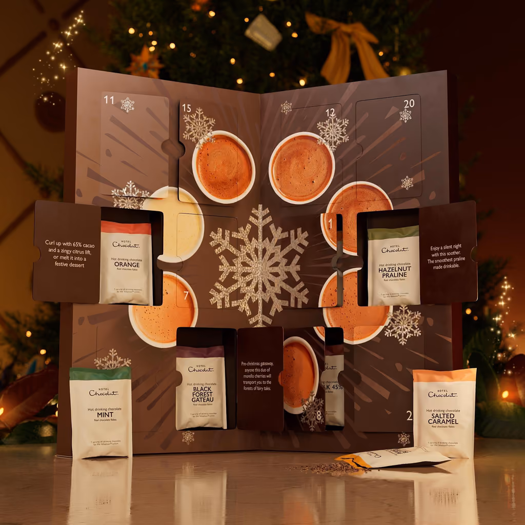 The box open with its chocolates